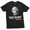 thumbnail image 3 of 4Th Of July Mens Tee Shirt Funny George Washington Quote We Are Welcome Tee Shirt (Large Military Green), 3 of 6