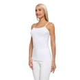 thumbnail image 2 of Women's Top Camisole Scoopneck with Straps, M, White, by Ambesonne, 2 of 4