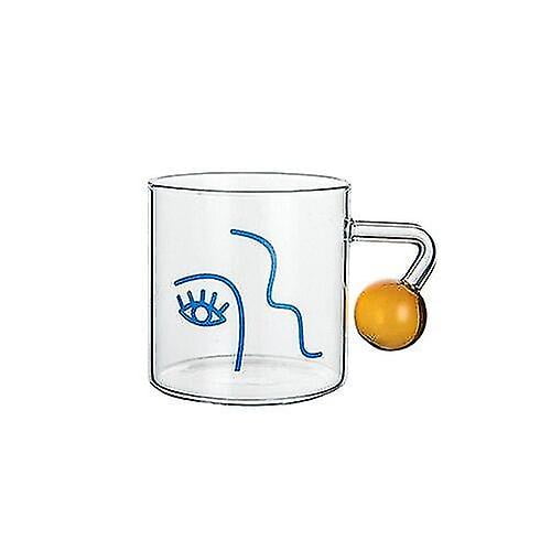 Beer glasses printed transparent creative heatresistant glasscup (HTOOQ)