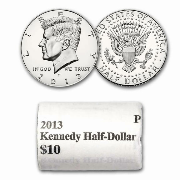 2013-P Kennedy Half Dollar 20-Coin Mint Roll BU (Mint Wrapped)