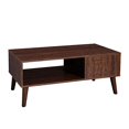 thumbnail image 1 of VASAGLE Table Basse Rétro, Table à Cocktail, Table d'Appoint Moderne du Milieu du Siècle avec Étagère de Rangement pour Salon, Réception, Montage Facile, Couleur Noyer ULCT09BY, 1 of 5
