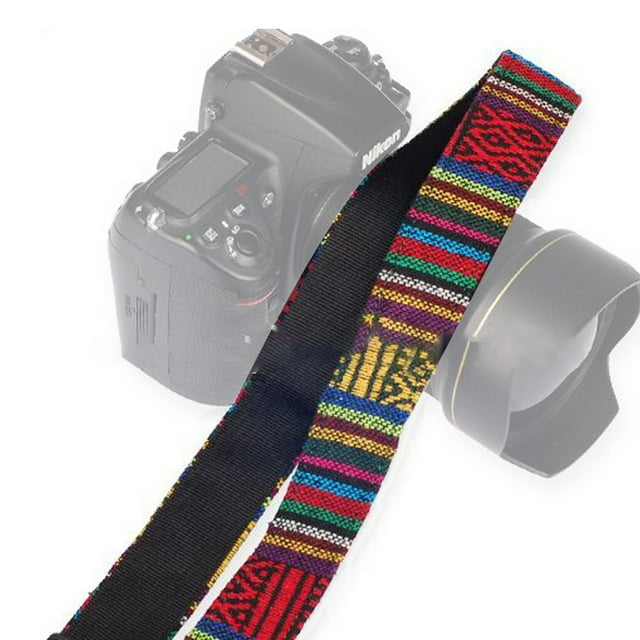 Woven Vintage Camera Strap for All DSLR Camera Embroidered Elegant Universal Neck & Shoulder Strap, Floral Pattern Strap for Men & Women Photographers
