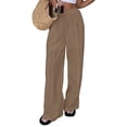 thumbnail image 2 of Women Wide Leg Trousers Embroidered Lace Eyelet Baggy Pants Dressy Trendy Beach Palazzo Pants, 2 of 9