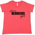 thumbnail image 3 of Inktastic Just a Nebraska Girl Born and Raised Women's Plus Size T-Shirt, 3 of 5