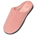 thumbnail image 4 of Lavra Women’s Memory Foam House Slippers Hard Bottom Bedroom Shoes Corduroy Faux Fur Lined, 4 of 7