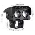 thumbnail image 3 of Faros Auxiliares Led De Luz Alta/baja 120w P/auto, Moto, 2pz, 3 of 8