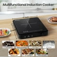 thumbnail image 4 of Olayks Portable Induction Cooktop, Countertop Burner Hot Plate 1500W With Sensor Touch, Electric Induction Cooker With 9-Level Adjustment, 3-Hour Timer, Auto-Shut-Off, LED Display, Auto Pot Detection, 4 of 8