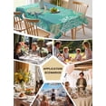 thumbnail image 5 of Aqua Gray Shell Coral Table Cloth, Coastal Summer Beach Nautical Ocean Waterproof Tablecloth for Rectangle Tables, Reusable Washable Fabric Table Cover for Restaurant Kitchen Dining Tables 52"x70", 5 of 6