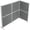Dark Gray/Silver, variant on VIVO Modular Wall System, 2 PET + Magnetic Whiteboard Panels, Office Dividers