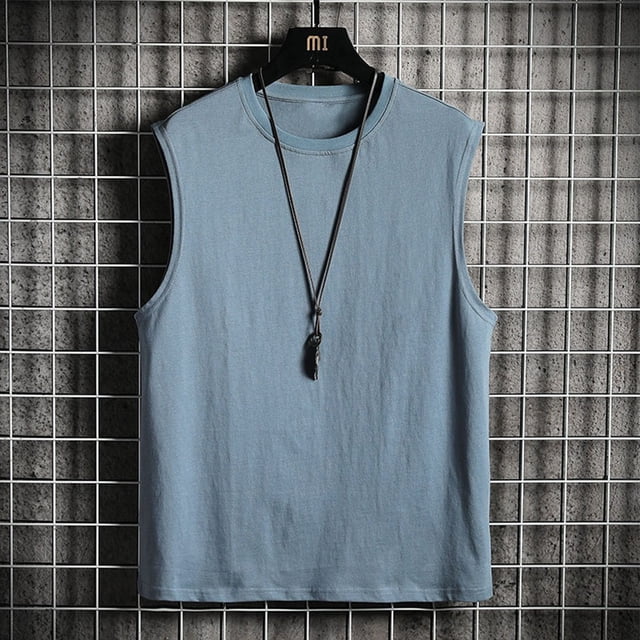 MYG Mens Sleeveless Muscle Tee Solid Blank Tank T Shirt Hot Summer Gym Top