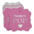 thumbnail image 3 of Inkdotpot Hang Tags Ready To Pop Baby Shower Favor Bracket Shape Gift Tags Real Silver Foil Bonbonniere Tag Pack Of 100, 3 of 7