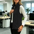 thumbnail image 6 of Busydd Fleece Vest Women Fashion Zip Up Sleeveless Stand Collar Fall Vest Casual Comfortable Solid Color Outerwear Vests with Pockets, 6 of 10