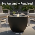 thumbnail image 6 of Sunnydaze Textured Oval Black Outdoor Bubble Fountain, LED Light, 6 of 14
