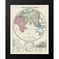 thumbnail image 2 of Mitchell 15x18 Black Modern Framed Museum Art Print Titled - Eastern Hemisphere - Mitchell 1877, 2 of 5