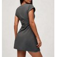 thumbnail image 6 of Women Summer T Shirt Dress Casual Cap Sleeve Loose Shift Mini Dresses Dark Gray L, 6 of 9