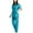 Sky Blue, variant on yievot Nursing Scrub Workwear Sets for Women T Shirt Working Uniform Solid Color V Neck Short Sleeve+Long Pants with Pockets
