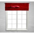 thumbnail image 1 of ABPHQTO Dos Corazones Rojos Purpurina Día de San Valentín Ventana Cortina Valance Rod Pocke 45x130 cm, 1 of 1