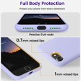 thumbnail image 3 of iPhone SE Case,iPhone 8 Case,Ultra Slim Fit Phone Cases Liquid Silicone Cover with Full Body Soft Bumper Protection Anti-Scratch Shockproof Case Compatible with iPhone SE/8/7 (Light Purple), 3 of 12