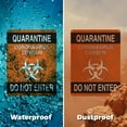 thumbnail image 4 of (2 Pack) Quarantine Do Not Enter 2 OSHA Notice Sign 12 Inch X 18 Inch Vinyl Label Decal Sticker Weather Resistant, UV Protected for Workplace, Business, and Construction Site, Made in, 4 of 6