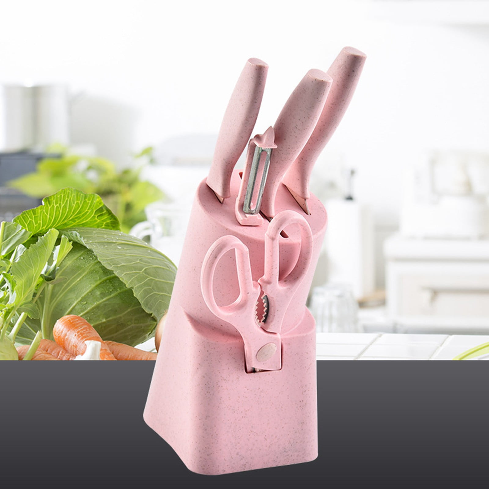 Buy Wholesale China Purple Handle High Quality Pearing Vegetable Cutter  Present Box Kitchen Knife Set With Rotate Holder & Kitchen Knife Set at USD  56.81