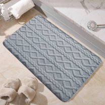 Bathroom Floor Mat, Soft Comfortable Fast Absorbent Non-Slip Pad, Thick Microfiber Door Kitchen Household Rug, Warm Cozy, Easy to Clean Washable Floor Mat