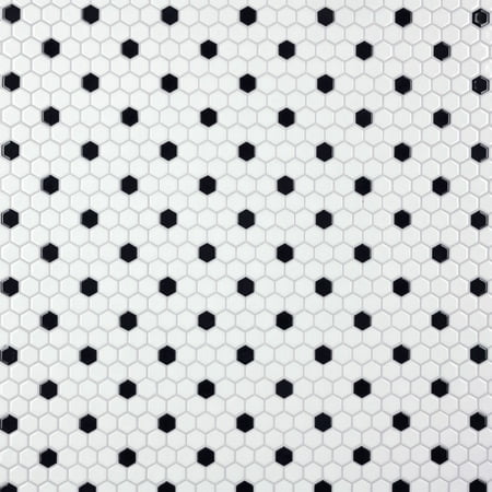 Merola Tile Fxlmh Metro - White / Black Dot
