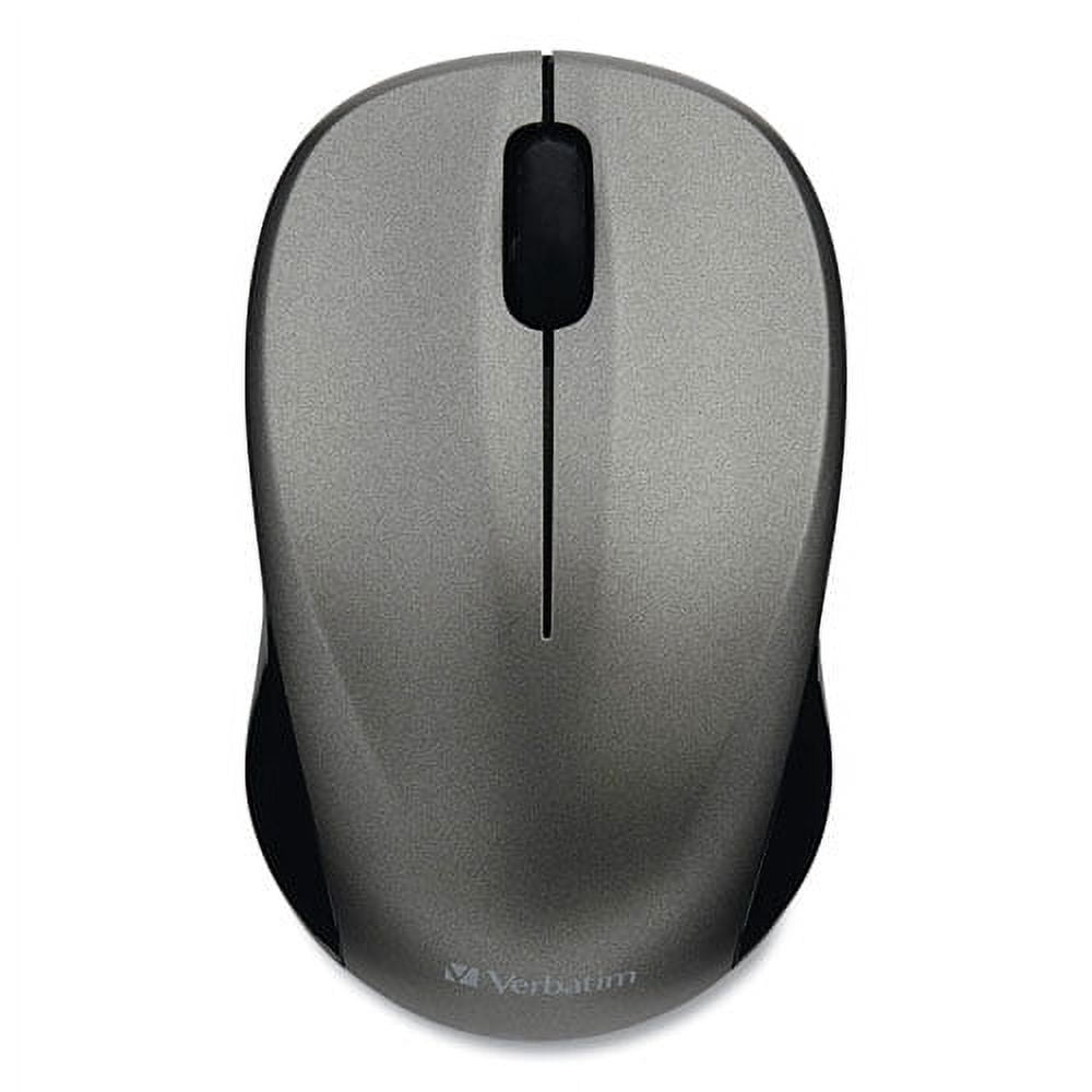 Silent Wireless Blue Led Mouse, 2.4 Ghz Frequency/32.8 Ft Wireless Range, Left/right Hand Use, Graphite | Bundle of 2 Each