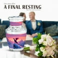 thumbnail image 4 of JAGASY Dragon Memorial Urn for Ashes Adult Male & Female, Pink Keepsake Small Urns for Human Ashes, Snowy Mountain & Sunset Decorative Urns for Mother, Cremation Urn for Father, (3 Inch), 4 of 7