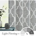 thumbnail image 6 of Lattice Moroccan Tile Print Valances for Windows Geometric Quatrefoil Kitchen Curtains Valances Semi Sheer Rod Pocket Valance Window Treatment, 54 x 18 Inch, Spa/Gray, 1 Panel, 6 of 6