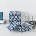 thumbnail image 6 of Set of 3 Decorative Boxes with Lids, Square 11" x 11" Nesting Cardboard Storage for Home Décor in Blue and, 6 of 6