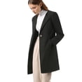 thumbnail image 3 of Abrigo Allegra K Largo Invierno Negocios Minimalista Sin Cuello Negro L, 3 of 6