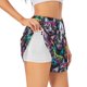 thumbnail image 1 of Balery Happy Kitten Faces Pantalones cortos deportivos para mujer con forro y dos bolsillos, elásticos, para entrenamiento, gimnasio, yoga-XX-Large, 1 of 7