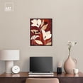 thumbnail image 3 of Maroon Floral Dreams II Canvas Fall Inspired Abstract Art by Art Remedy, Black Frame, 16" x 20", 3 of 7