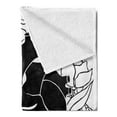 thumbnail image 2 of Human Heart Soft Flannel Fleece Throw Blanket, Flourish Follow Your Heart Words on Organ with Outline Flowers, Cozy Plush for Indoor and Outdoor Use, 50" x 70", Charcoal Grey and White, by Ambesonne, 2 of 5