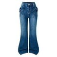 thumbnail image 2 of JTieacloth Girls Jeans Denim Stretch Flared Denim Pants For Teen Girls With Elegant 3D Bow Design Comfortable Trousers For Juniors Casual Wear And School Outfits,Sizes 13-14 Years, 2 of 7