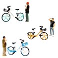 thumbnail image 1 of 3 piezas 1/64 de con escenario de parque de bicicletas para decoración de escritorio de caja de cerillas Sunnimix figura de gente en miniatura, 1 of 8