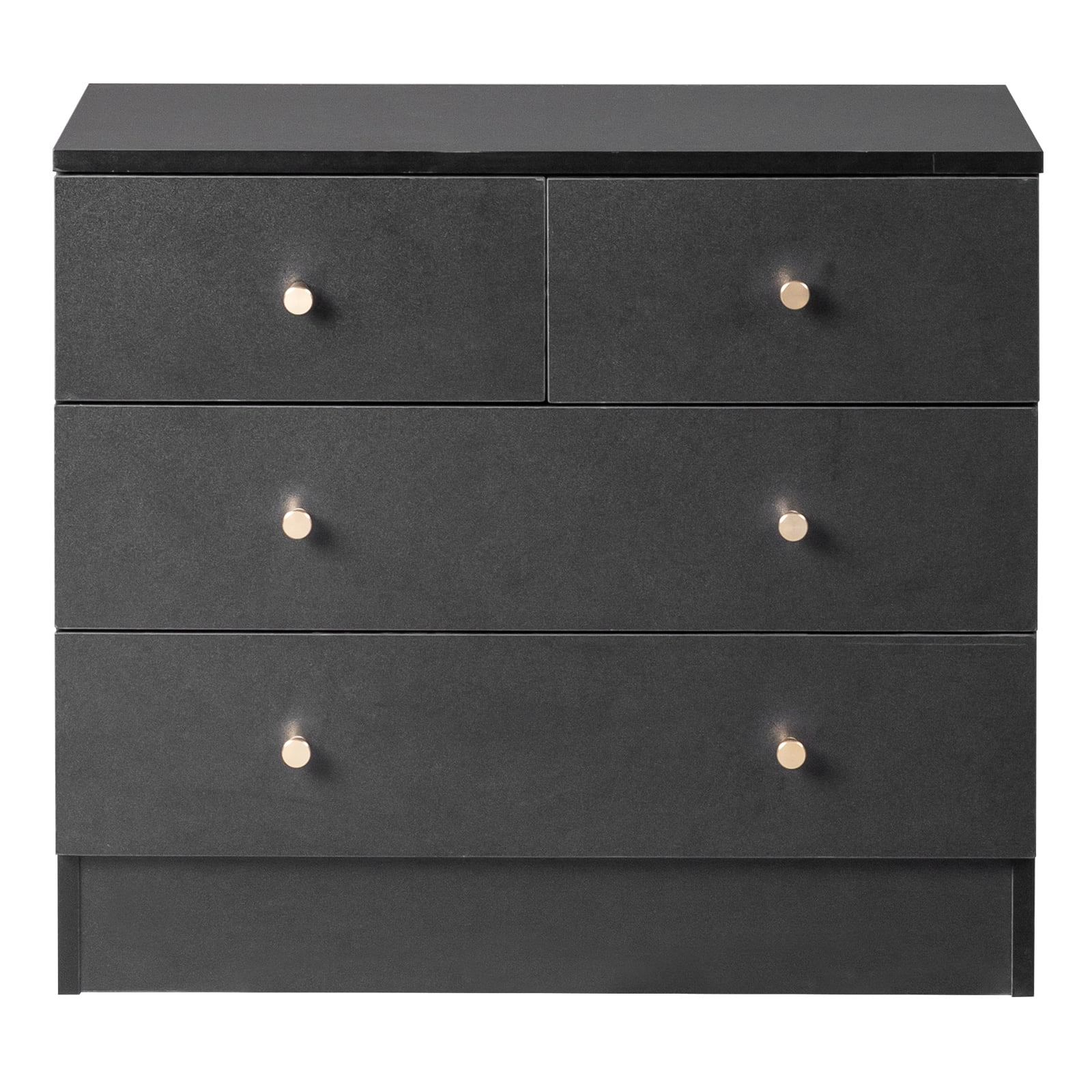 4-Drawer Dresser, Black