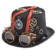 thumbnail image 4 of Sombrero de copa Steampunk, disfraz divertido con gafas, sombrero de fiesta, tocado para Rojo, 4 of 9