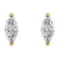 thumbnail image 3 of 1.0 Ct Marquise Cut Studs Clear Crystal 14K Yellow Solid Gold Everyday Dainty Earrings Push Back, 3 of 7