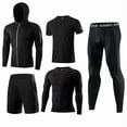 thumbnail image 1 of Conjunto deportivo multiusos para hombre, 5 piezas, para exteriores, ajustado, informal, para gimnasio, correr, 1 of 5