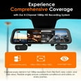 thumbnail image 2 of Rexing - M4 1080p 4-Channel Mirror Dash Cam with Smart BSD GPS, 2 of 8