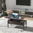 thumbnail image 2 of HOMCOM Table Basse Moderne de 39 Pouces à Plateau Relevable avec Compartiment de Rangement Caché, 2 of 10