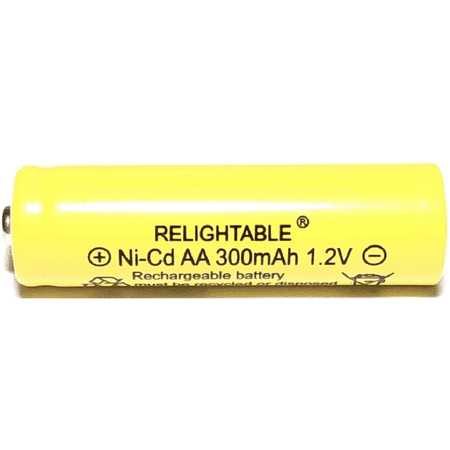 RELIGHTABLE 300mAh AA NiCd 1.2v Rechargeable Batteries Garden Solar Ni-Cd Light LED K (Pack of (Best Rechargeable Batteries For Outdoor Solar Lights)