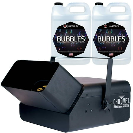 Chauvet DJ B-550 Bubble King Bubble Machine with Master FX BF-PB-1 Bubble Machine Fluid (2 Gallons) Package