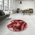 thumbnail image 4 of Ahgly Tapis d'Intérieur Lavable en Machine Carré Rouge Safran, 5 Pieds Carré, 4 of 7