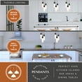 thumbnail image 2 of Thalia 3L Matte Black Contemporary Pendant Light White Pill Glass, 2 of 11