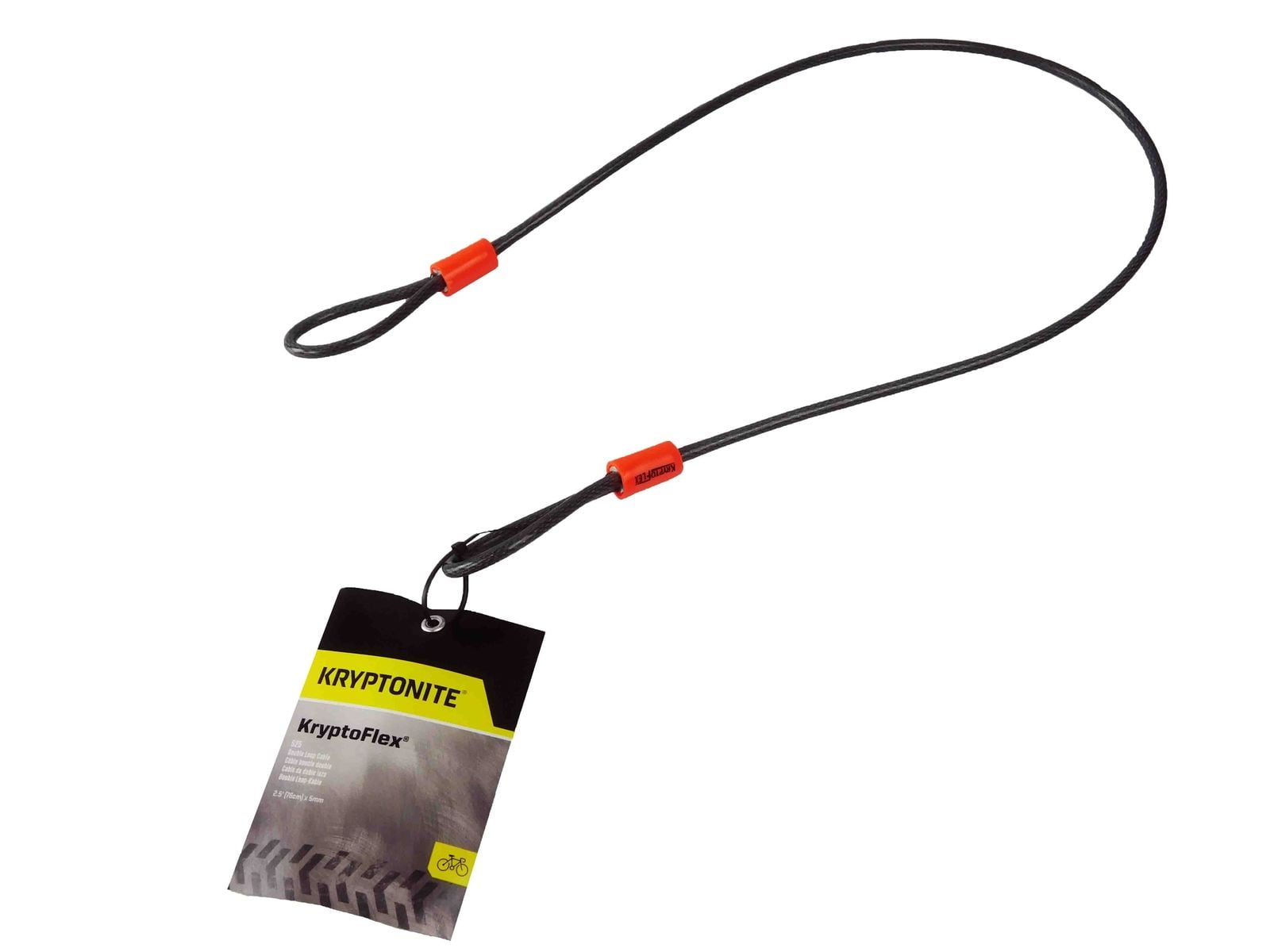 Kryptonite Keeper 5-S2 Disc Lock Black w/Reminder and 525 2.5 ft Looped Cable
