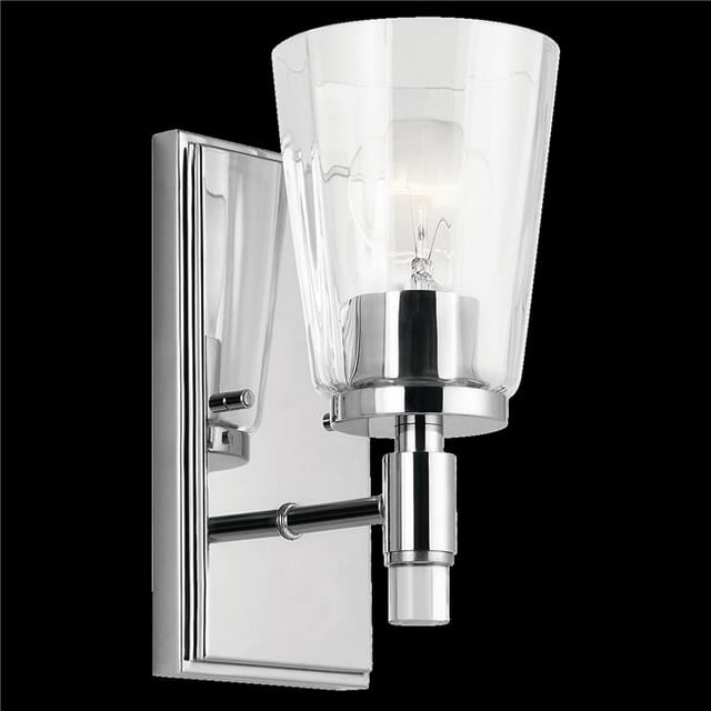 Kichler 45866CH 10 in. Audrea 1 Light Wall Sconce, Chrome