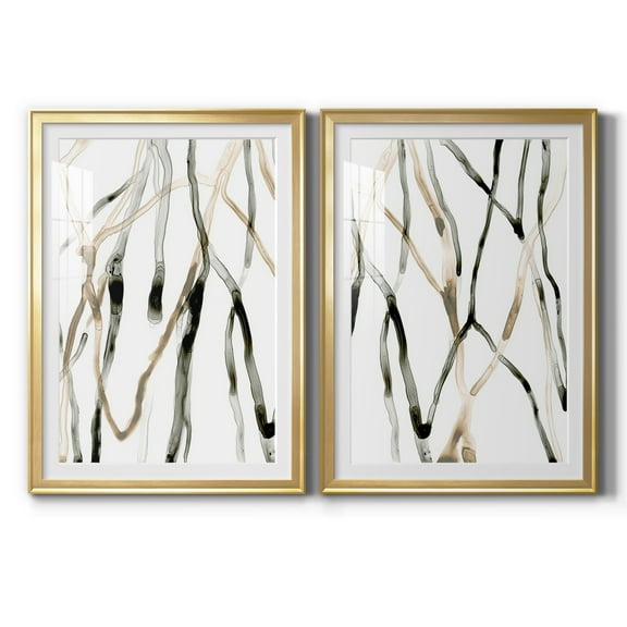 Wexford Home Runnel XI Premium Framed Print, 30.5" x 42.5" - Ready to Hang, Gold (Set of 2)