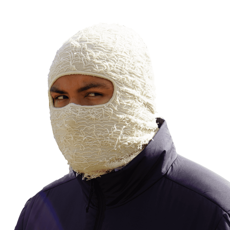 Distressed Premium 3.5oz Balaclava Ski Mask with 4-Way